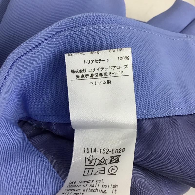 ユナイテッドアローズ UNITED ARROWS パンツ スラックス 1514-162-5028 TAツイルタックテーパードパンツ 38 無地 水色 / ライトブルー / レディース USED 古着 中古 10137291