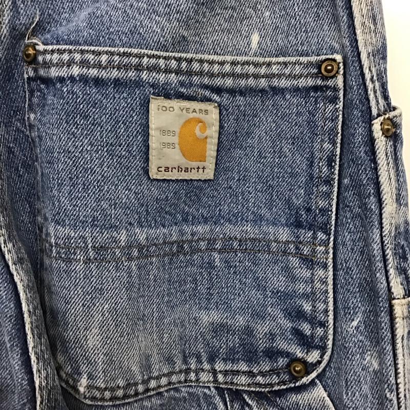 カーハート Carhartt パンツ デニム、ジーンズ デニムパンツ スリムパンツ カジュアルパンツ ロゴ、文字 インディゴ / インディゴ / メンズ USED 古着 中古 10137002
