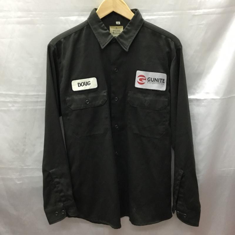 ビックマック BIGMAC シャツ、ブラウス 長袖 長袖シャツ カラーシャツ ポケットシャツ 長袖カットソー 古着 M ロゴ、文字 カーキ / カーキ /  メンズ USED 古着 中古 10113383