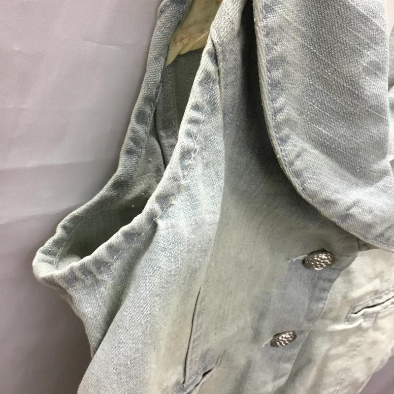 イング INGNI ベスト ベスト デニムベスト 襟付き タグ付き M 無地 水色 / ライトブルー / レディース USED 古着 中古 10118169