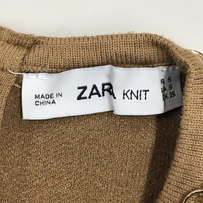 ザラ ZARA カットソー 半袖 6254 141 704 半袖ニット S 無地 キャメル / キャメル / レディース USED 古着 中古 10118447