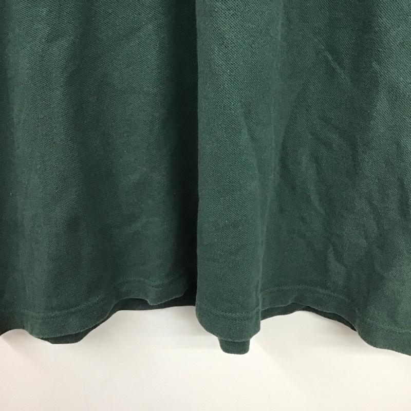 ナイキ NIKE ポロシャツ 半袖 L ロゴ、文字 緑 / グリーン / メンズ USED 古着 中古 10138192