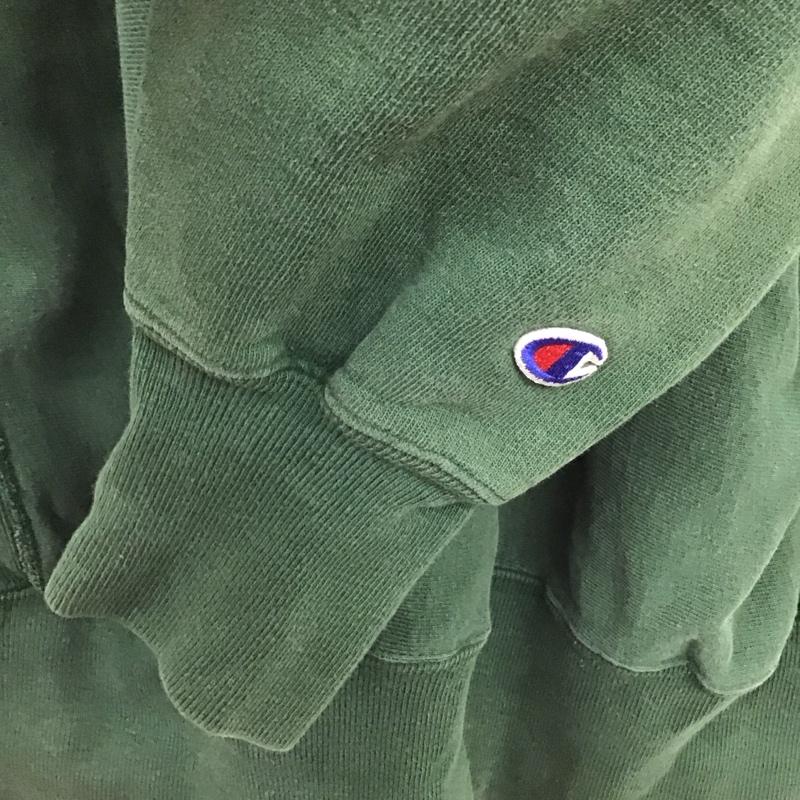 チャンピオン Champion トレーナー 長袖 長袖トレーナー スウェット クルーネック プルオーバー 90s XL ロゴ、文字 緑 / グリーン / メンズ USED 古着 中古 10132609