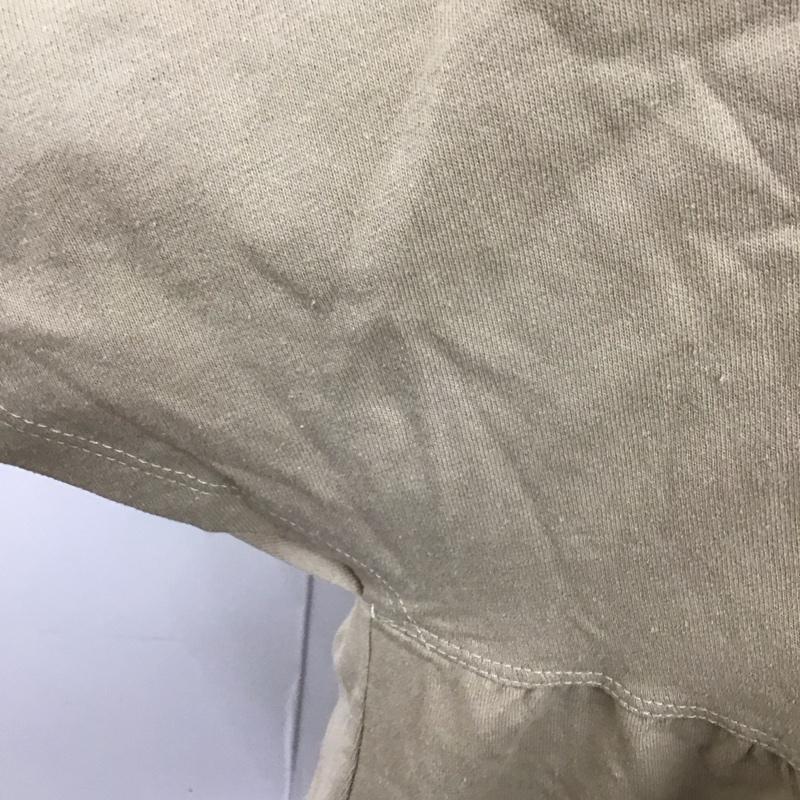 ザラ ZARA カットソー 半袖 0085 157 706 クルーネック ウエスト切替 L 無地 ベージュ / ベージュ / レディース USED 古着 中古 10122570