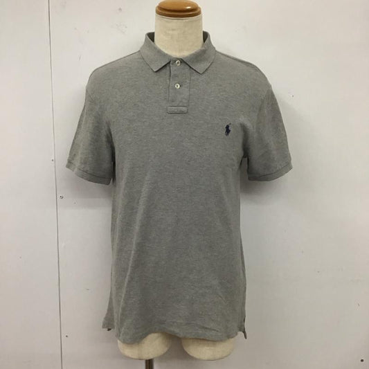 ポロラルフローレン POLO RALPH LAUREN ポロシャツ 半袖 半袖ポロシャツ カラーシャツ 半袖カットソー L ロゴ、文字 灰 / グレー /  メンズ USED 古着 中古 10113014