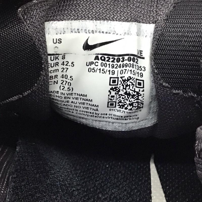 ナイキ NIKE スニーカー スニーカー AQ2203-002 AIR ZOOM PEGASUS 27cm 27.0cm ロゴ、文字 黒 / ブラック / X 白 / ホワイト / メンズ USED 古着 中古 10120209