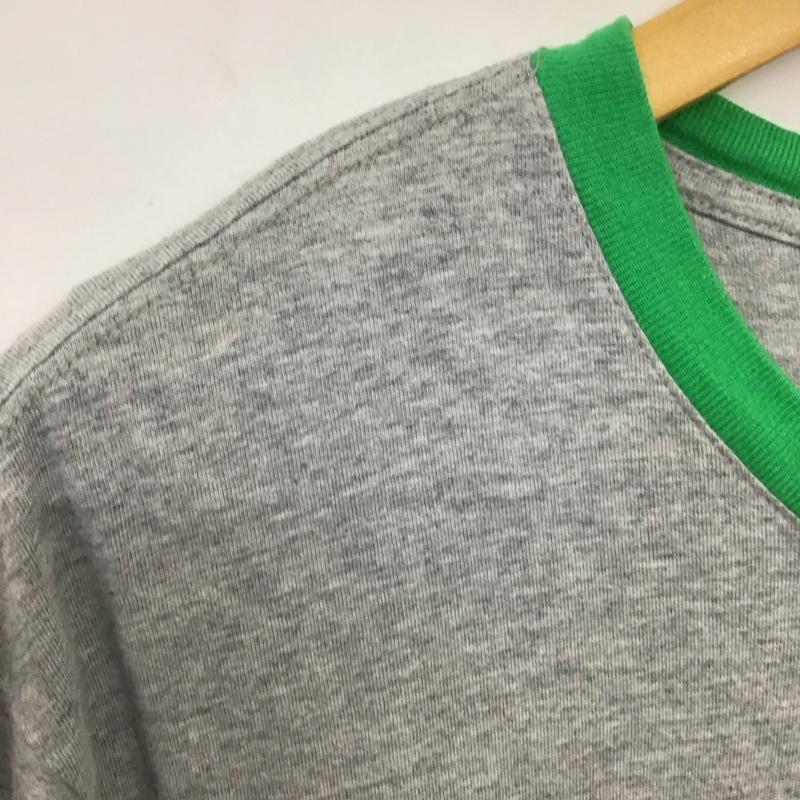 リーバイス Levi s カットソー 長袖 長袖カットソー プリントカットソー クルーネック M ロゴ、文字 灰 / グレー / メンズ USED 古着 中古 10137226