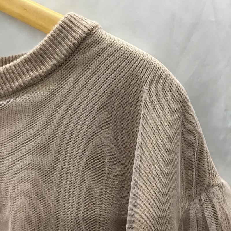 マジェスティックレゴン MAJESTIC LEGON ニット、セーター 長袖 5596022402 チュールonニットトップス M 無地 桃 / ピンク / レディース USED 古着 中古 10110755