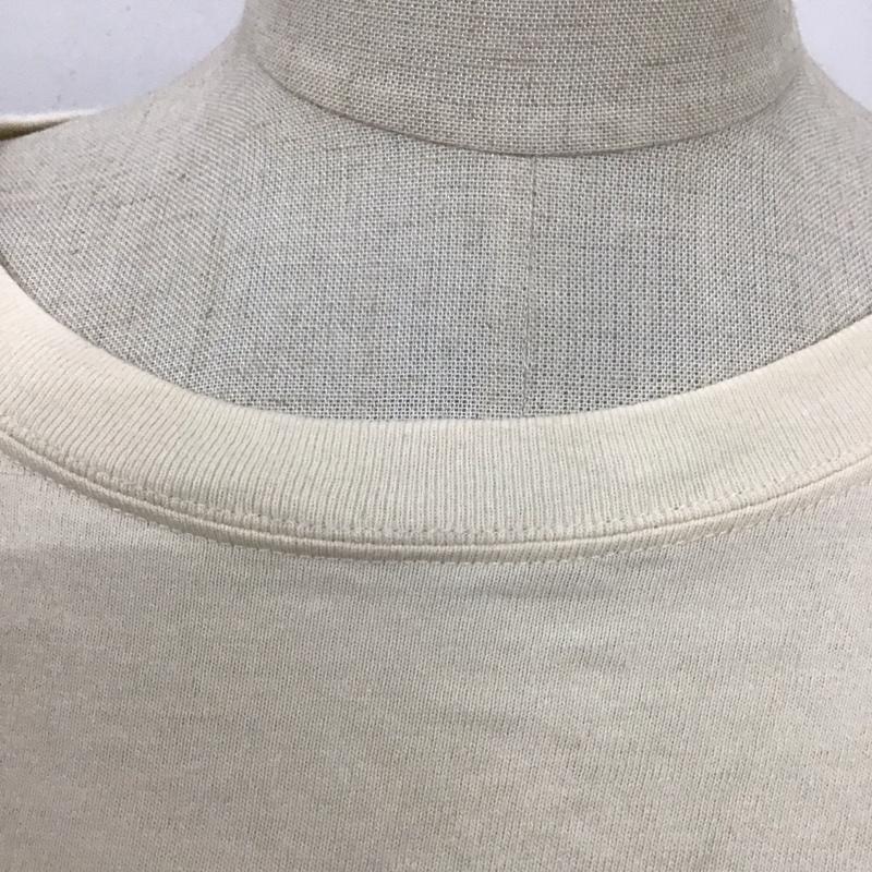 カスタネ Kastane カットソー 長袖 長袖カットソー クルーネックカットソー ロングスリーブカットソー プリントTシャツ M ロゴ、文字 アイボリー / アイボリー / レディース USED 古着 中古 10123022
