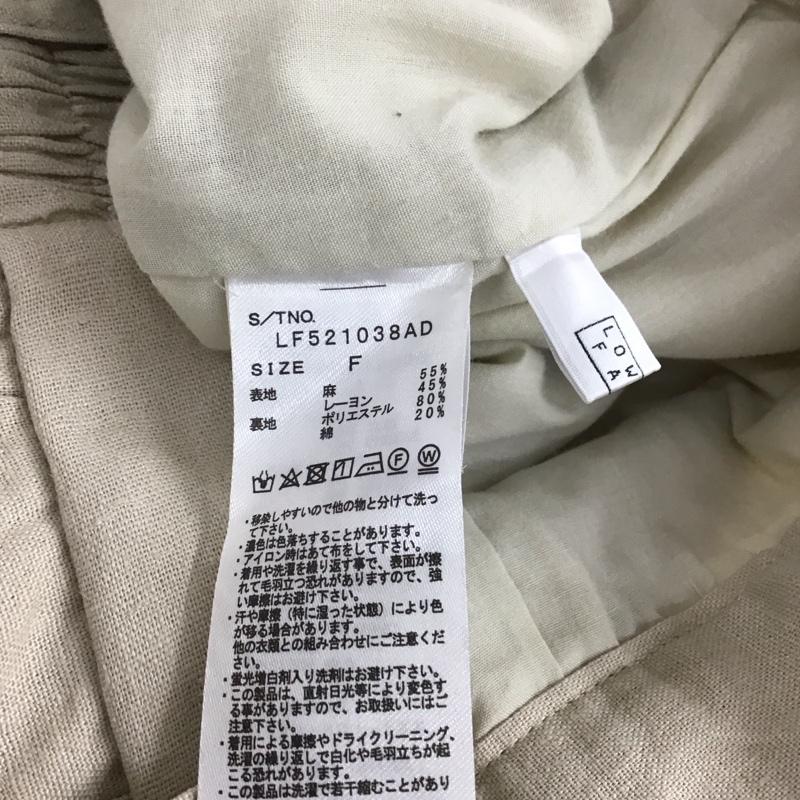 ローリーズファーム LOWRYS FARM パンツ ワークパンツ、ペインターパンツ ワイドパンツ カジュアルパンツ ワークパンツ FREE 無地 ベージュ / ベージュ / レディース USED 古着 中古 10135054