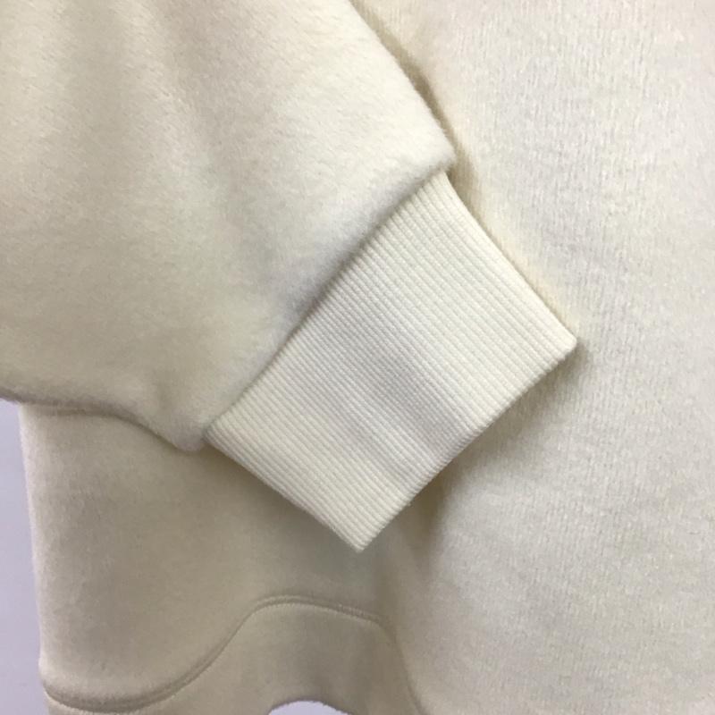 クロコダイル CROCODILE カットソー 長袖 0302-25230 モックネック L ワンポイント アイボリー / アイボリー / レディース USED 古着 中古 10120604