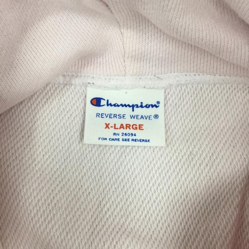 チャンピオン Champion トレーナー 長袖 XL ロゴ、文字 桃 / ピンク / メンズ USED 古着 中古 10112810