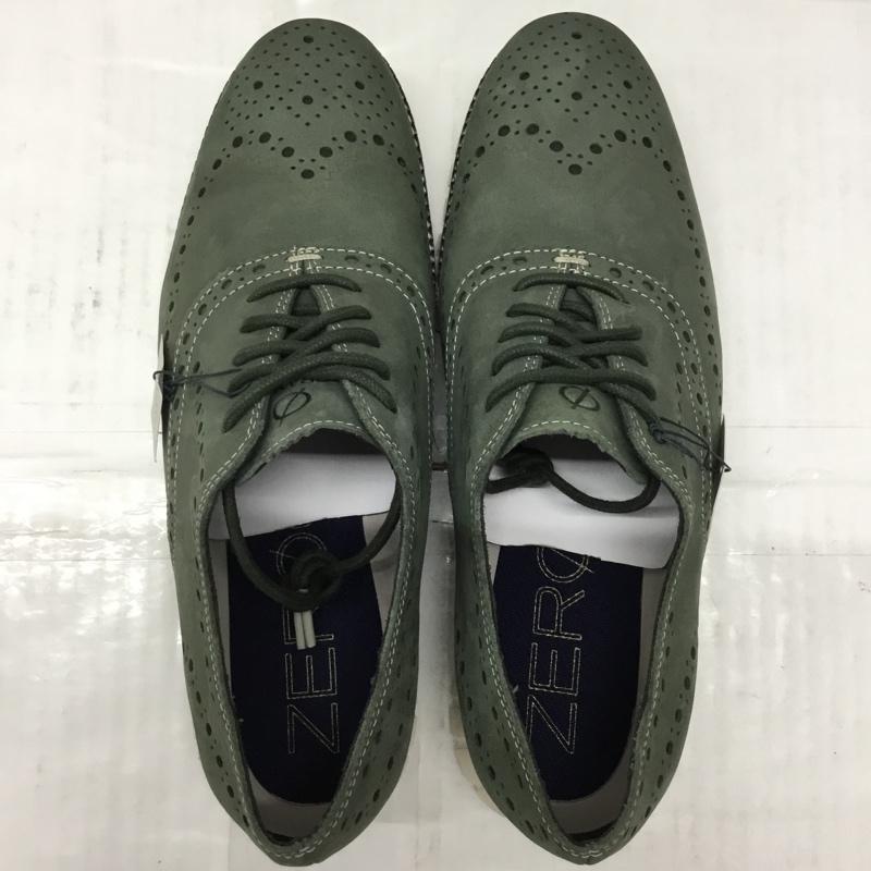 コールハーン COLE HAAN カジュアルシューズ カジュアルシューズ C30324 ゼログランド ウィングチップ オックスフォード 8W 箱有 US:8 ロゴ、文字 カーキ / カーキ / メンズ USED 古着 中古 10106250
