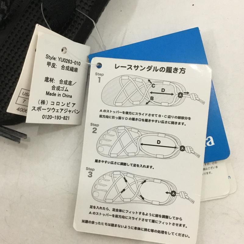 コロンビア Columbia サンダル サンダル YU0263-010 クスコピアサンダル 25cm タグ付き 25.0cm ロゴ、文字 黒 / ブラック / レディース USED 古着 中古 10138840