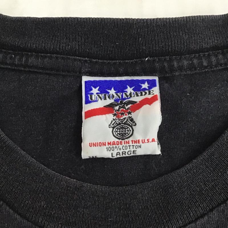 古着 USED Tシャツ 半袖 半袖カットソー プリントTシャツ クルーネックカットソー 古着 usa製 L プリント 黒 / ブラック /  メンズ USED 古着 中古 10111650