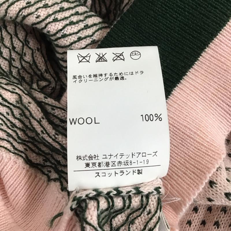ユナイテッドアローズ UNITED ARROWS ベスト ベスト ニットベスト ノースリーブカットソー セーター Vネックカットソー M 総柄 緑 / グリーン / X 桃 / ピンク / メンズ USED 古着 中古 10111641