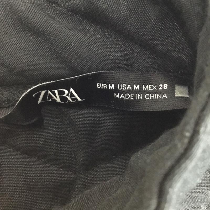 ザラ ZARA カットソー 長袖 長袖カットソー ロングスリーブカットソー スタンドカラー M 無地 白 / ホワイト / X 黒 / ブラック /  レディース USED 古着 中古 10110306
