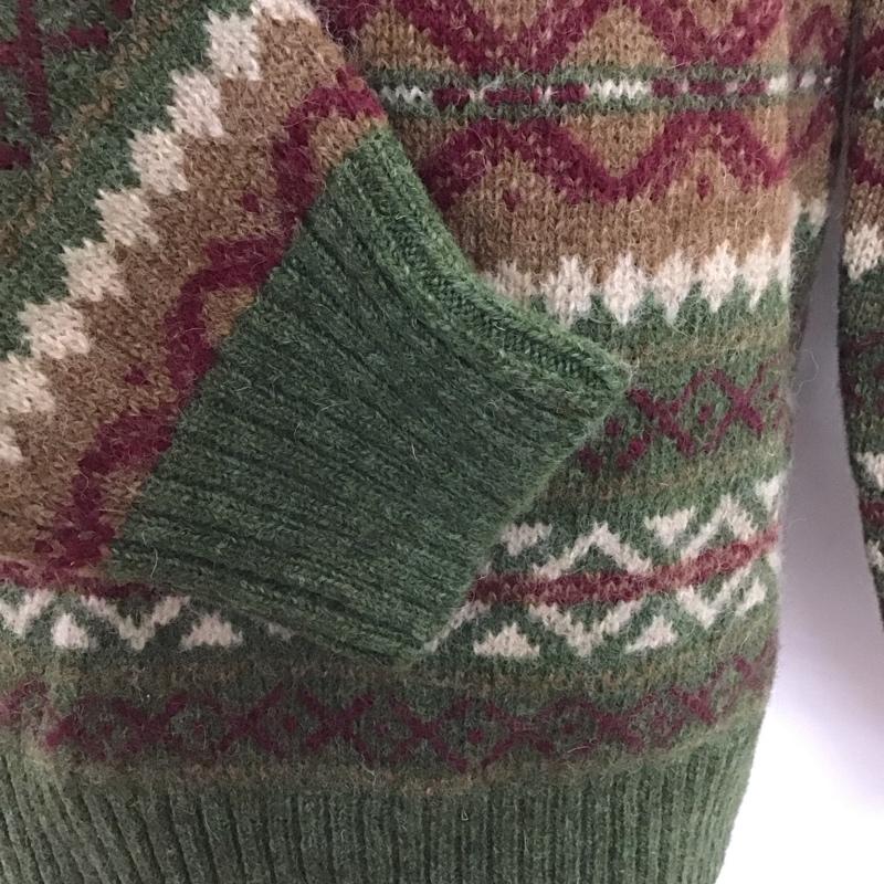 エルエルビーン L.L.Bean ニット、セーター 長袖 長袖ニットカットソー ニット セーター クルーネックニット S 総柄 マルチカラー / マルチカラー / メンズ USED 古着 中古 10112543
