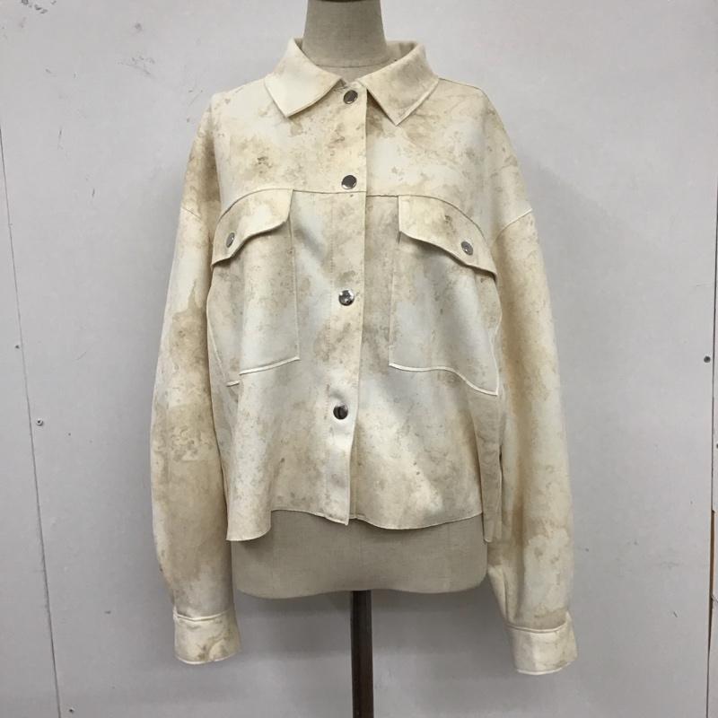 ザラ ZARA ジャケット、上着 ジャケット、ブレザー 8372 524 712 フェイクスエード M アイボリー / アイボリー / X ベージュ / ベージュ / レディース USED 古着 中古 10122068