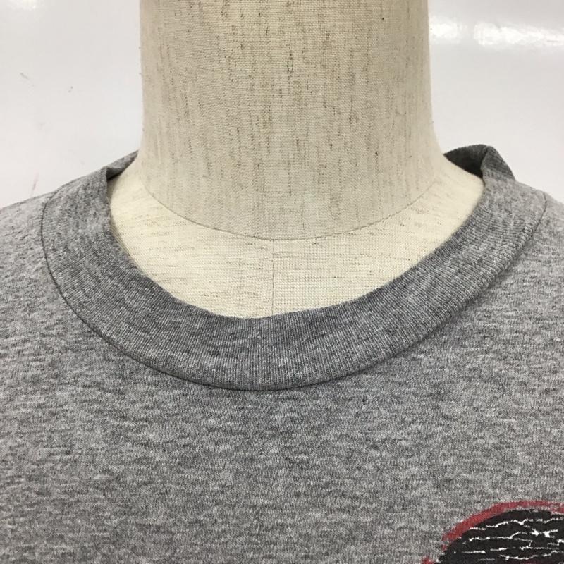アディダス adidas Tシャツ 半袖 半袖カットソー プリントTシャツ クルーネックカットソー スポーツウェア 80S USA製 万国タグ M ロゴ、文字 灰 / グレー / メンズ USED 古着 中古 10110338
