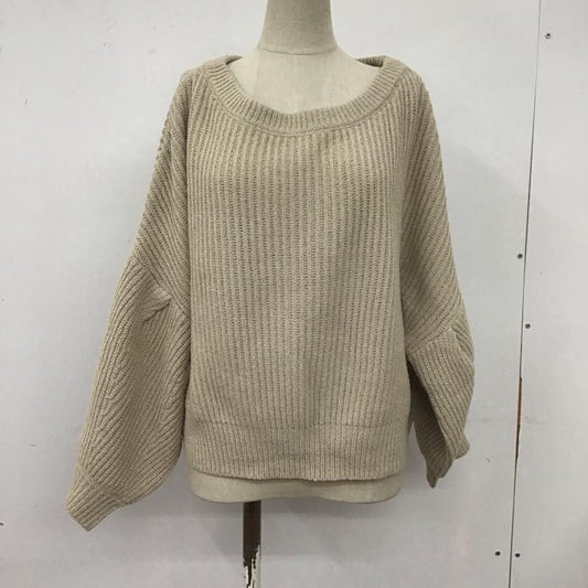 ジーナシス JEANASIS ニット、セーター 長袖 JS062751TP ドロップショルダー FREE 無地 ベージュ / ベージュ /  レディース USED 古着 中古 10107966