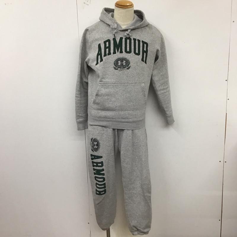 アンダーアーマー UNDER ARMOUR セットアップ セットアップ 長袖パーカー プルオーバーパーカー スウェットパンツ セットアップ 2点セット S ロゴ、文字 灰 / グレー / メンズ USED 古着 中古 10126421