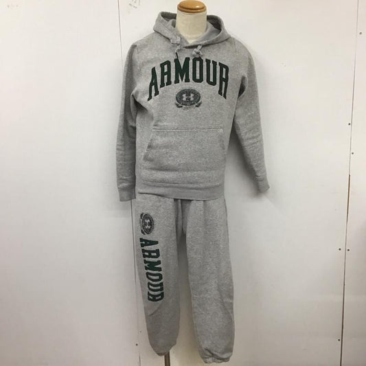 アンダーアーマー UNDER ARMOUR セットアップ セットアップ 長袖パーカー プルオーバーパーカー スウェットパンツ セットアップ 2点セット S ロゴ、文字 灰 / グレー /  メンズ USED 古着 中古 10126421