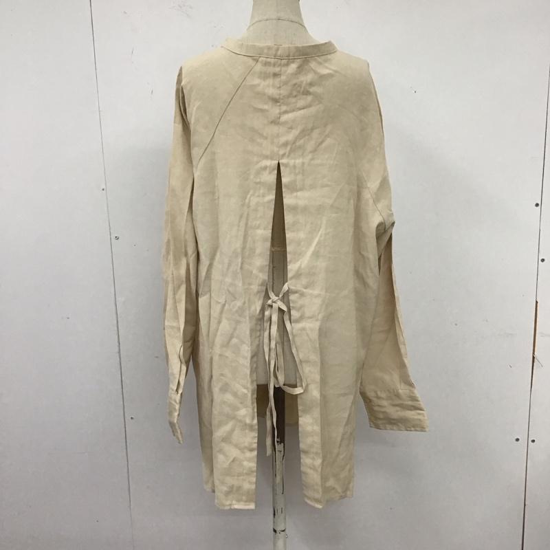 ミスティック mystic シャツ、ブラウス 長袖 MYZ1001104A0002 BACKリボンロングシャツ バンドカラー FREE 無地 ベージュ / ベージュ / レディース USED 古着 中古 10123039