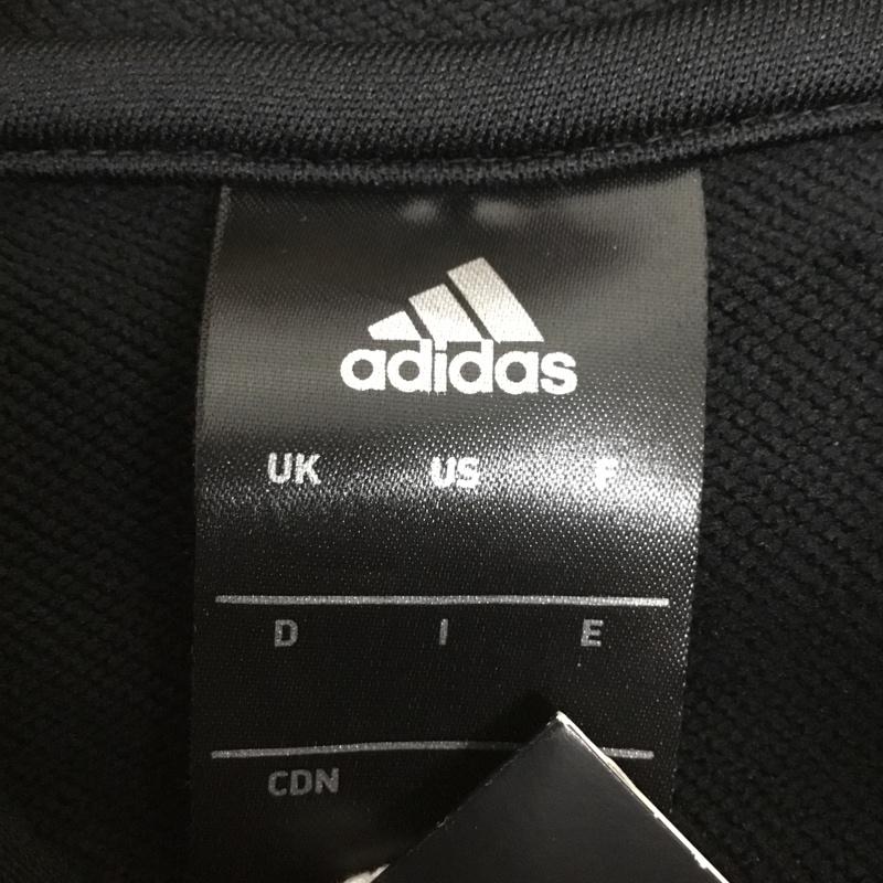 アディダス adidas パーカー 長袖 BR1103 ESSENTIALS ライトスウェットフルジップパーカー M プリント X ロゴ、文字 黒 / ブラック / メンズ USED 古着 中古 10135463
