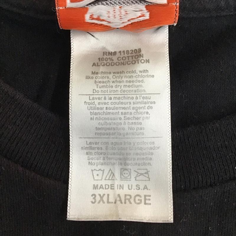 ハーレーダビッドソン Harley-Davidson Tシャツ 半袖 半袖カットソー プリントTシャツ クルーネックカットソー プリント 黒 / ブラック / メンズ USED 古着 中古 10116379