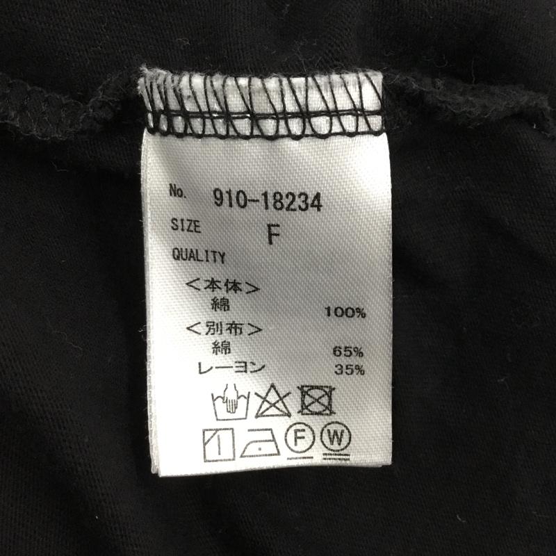 チャオパニック CIAOPANIC カットソー 半袖 半袖カットソー プリントTシャツ クルーネックカットソー FREE 無地 黒 / ブラック / レディース USED 古着 中古 10118453