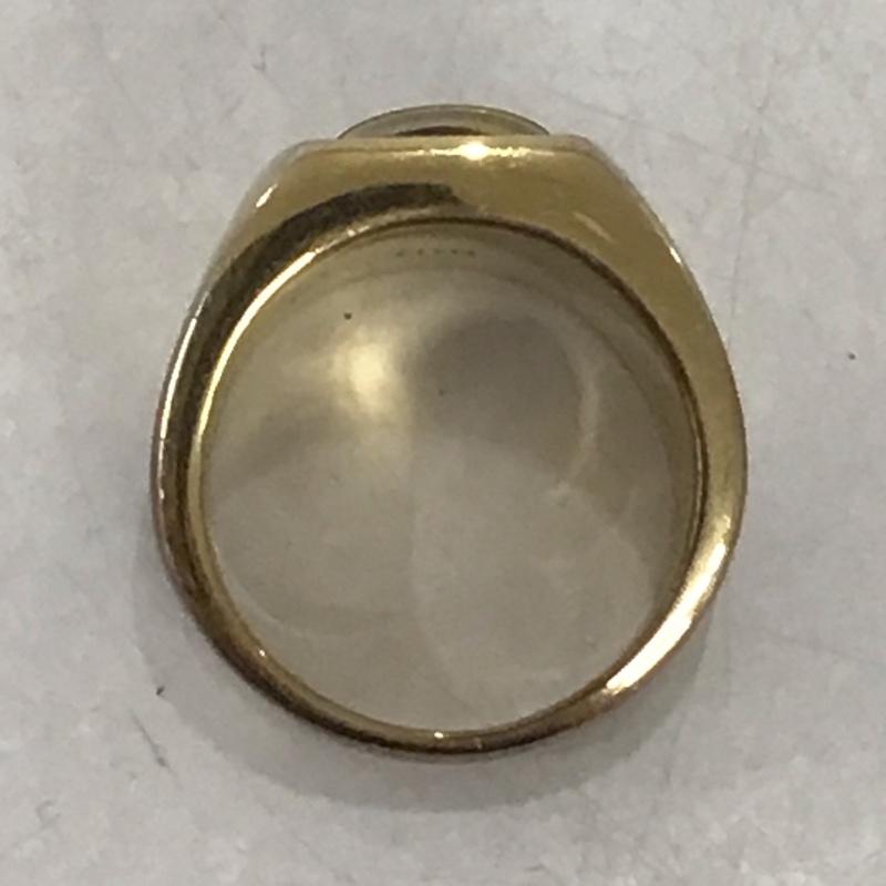 ハフ HUF アクセサリー 指輪 BLACKLETTER GOLD RING 22号 ロゴ、文字 黒 / ブラック / X 金 / ゴールド / メンズ USED 古着 中古 10132119