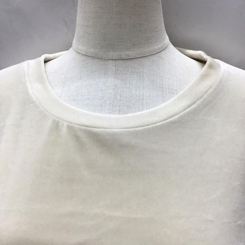 ザラ ZARA カットソー 長袖 1014 422 712 ベロア風 S 無地 アイボリー / アイボリー / レディース USED 古着 中古 10118433