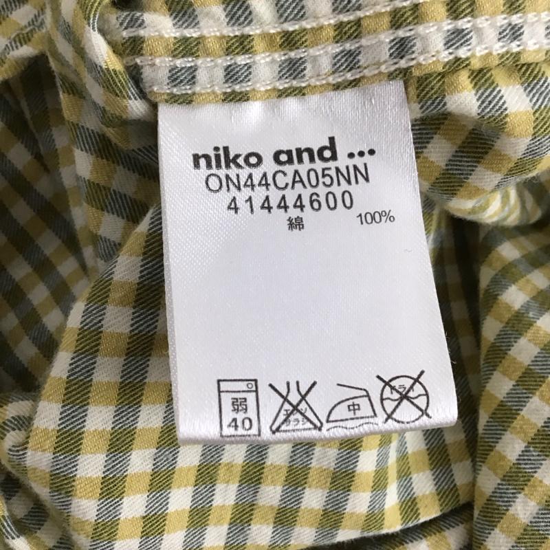 ニコアンド niko and... シャツ、ブラウス 長袖 ON44CA05NN コットン L チェック 黄 / イエロー / X 緑 / グリーン / X 白 / ホワイト / レディース USED 古着 中古 10143853