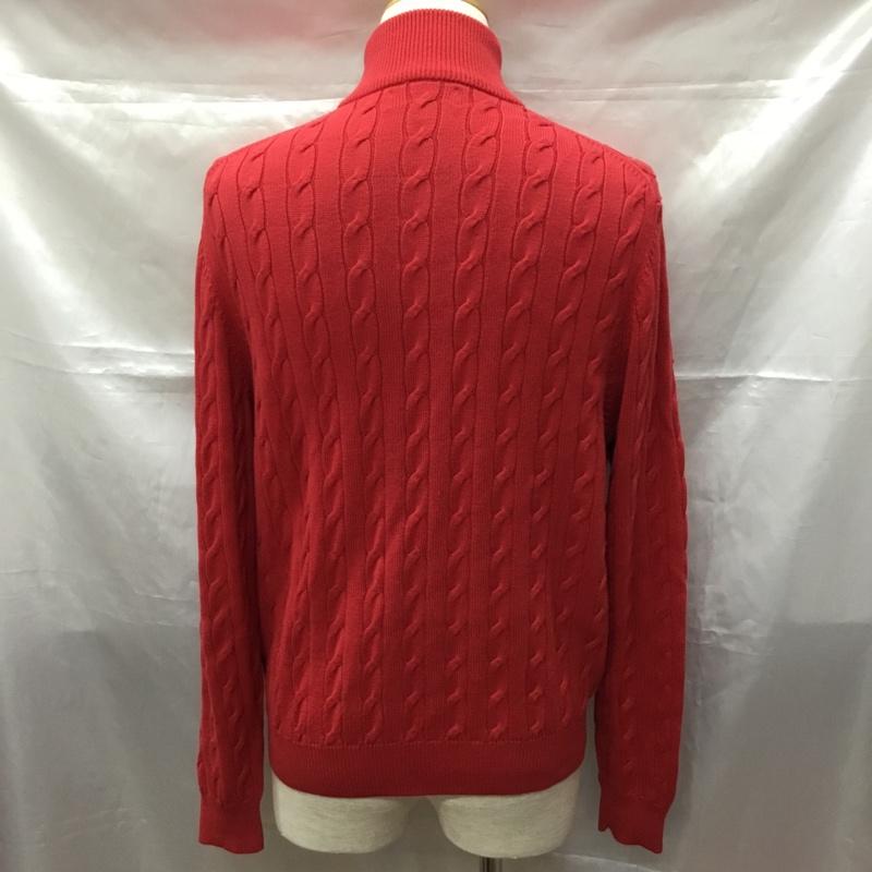 ブルックスブラザーズ BROOKS BROTHERS ニット、セーター 長袖 長袖ニットカットソー ニット セーター スタンドカラーネックニット M  赤 / レッド /  メンズ USED 古着 中古 10113341