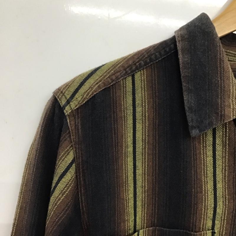 キャリー CALEE シャツ、ブラウス 長袖 長袖シャツ ストライプシャツ カラーシャツ M ストライプ マルチカラー / マルチカラー / メンズ USED 古着 中古 10138536