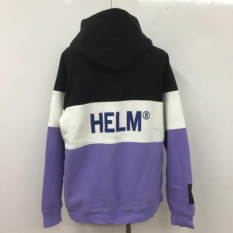 キャプテンズヘルム Captains Helm パーカー 長袖 フーディ XL ロゴ、文字 白 / ホワイト / X 黒 / ブラック / X 紫 / パープル / メンズ USED 古着 中古 10106682