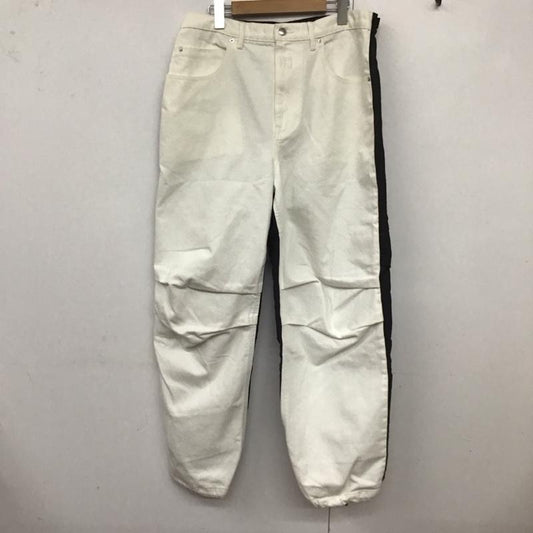 アレキサンダーワン ALEXANDER WANG パンツ ワークパンツ、ペインターパンツ hybrid cargodenim バイカラーパンツ ワイドパンツ 30インチ 無地 白 / ホワイト / X 黒 / ブラック /  メンズ USED 古着 中古 10124270