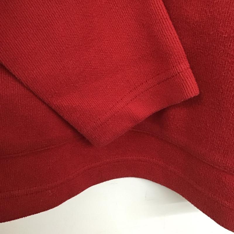 ラコステ LACOSTE パーカー 長袖 プルオーバー ハーフジップ 40 ワンポイント 赤 / レッド / レディース USED 古着 中古 10139145