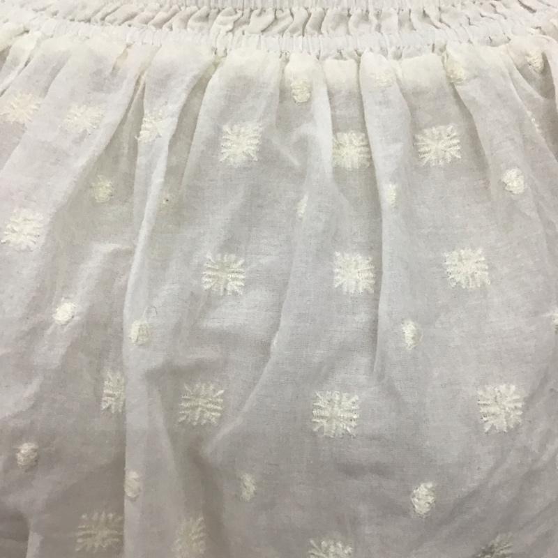 ザラウーマン ZARA WOMAN カットソー 長袖 5796 041 250 オフショルダー フレアスリーブ L 刺繍 アイボリー / アイボリー /  レディース USED 古着 中古 10106727