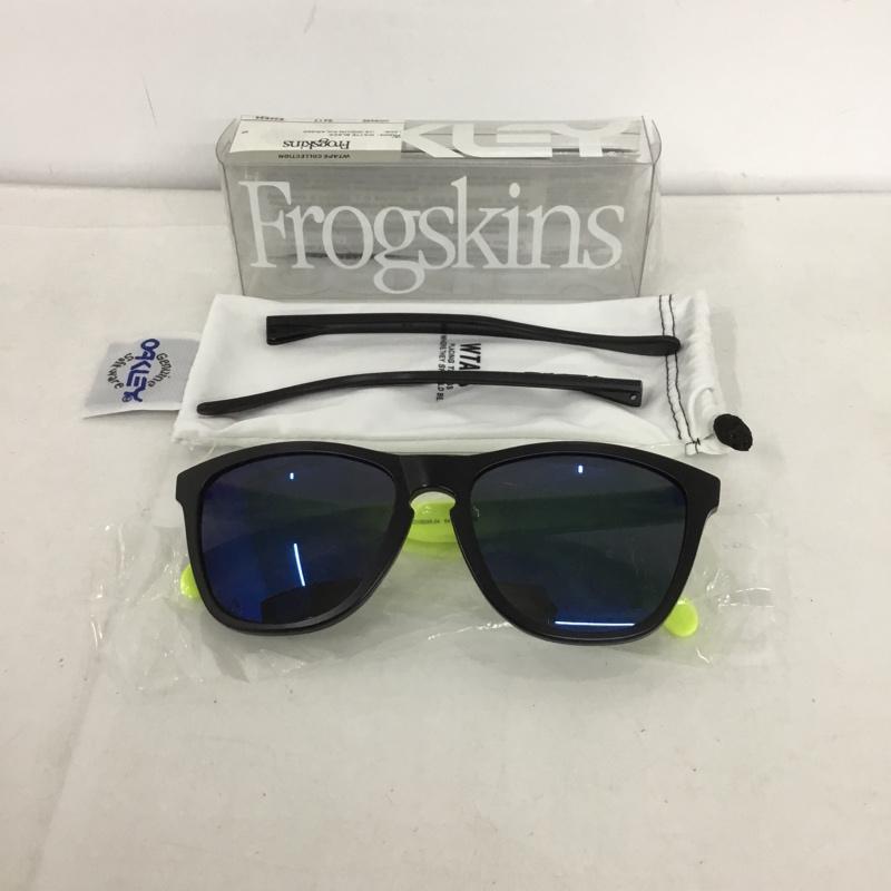 ダブルタップス W)TAPS めがね・サングラス サングラス OAKLEY OO9245-34 FROGSKINS 16SS ロゴ、文字 黒 / ブラック / X 黄 / イエロー / メンズ USED 古着 中古 10132040