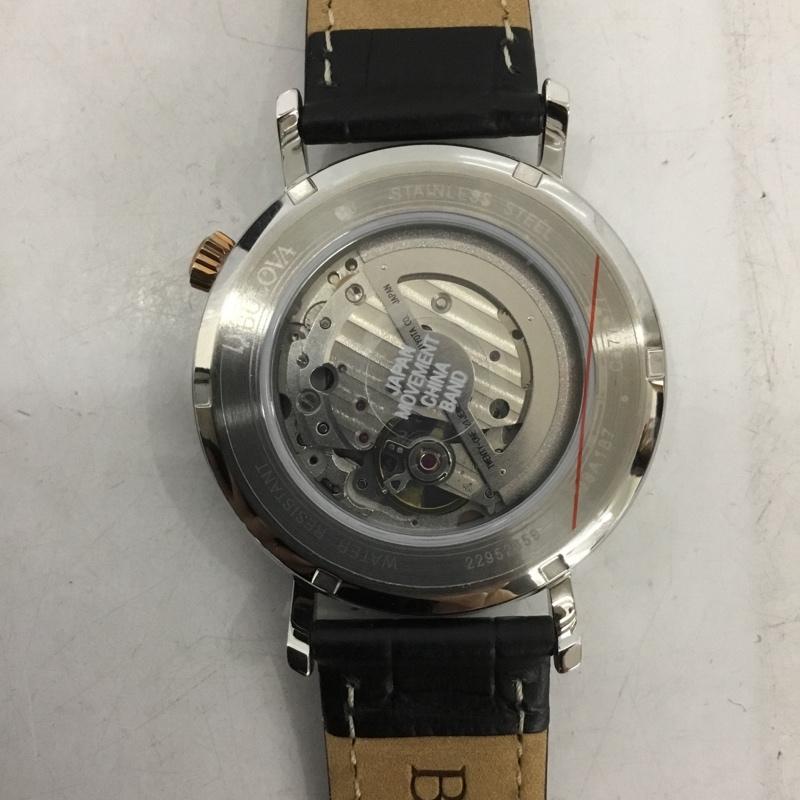 ブローバ BULOVA 腕時計 アナログ(自動巻き) 98A187 クラシック 箱有 ロゴ、文字 黒 / ブラック / メンズ USED 古着 中古 10133883