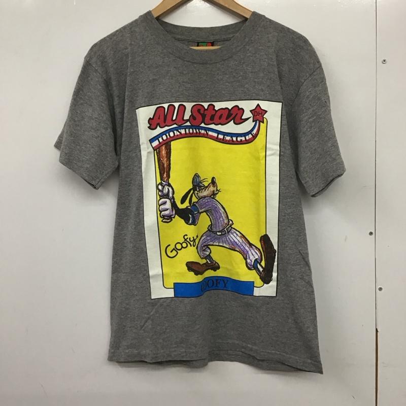 ディズニー Disney Tシャツ 半袖 半袖カットソー プリントTシャツ クルーネックカットソー プリント 灰 / グレー / メンズ USED 古着 中古 10136730