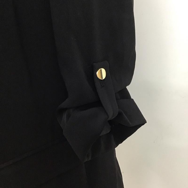 ザラ ZARA ジャケット、上着 ジャケット、ブレザー 8215 666 800 肩パット ロング丈 S 無地 黒 / ブラック / レディース USED 古着 中古 10112942