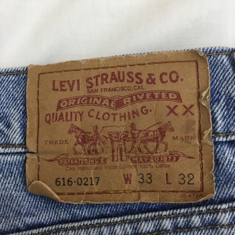 リーバイス Levi s パンツ デニム、ジーンズ 90’s 616-0217 PCL-441P 33インチ 無地 青 / ブルー /  メンズ USED 古着 中古 10125237