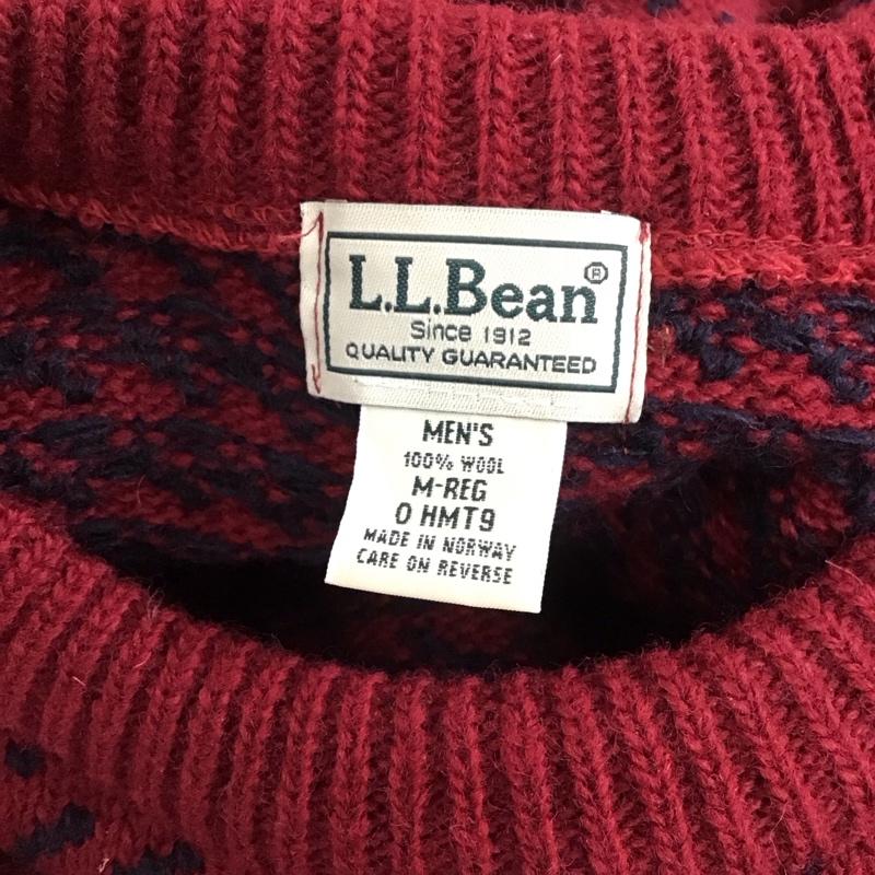 エルエルビーン L.L.Bean ニット、セーター 長袖 長袖ニットカットソー ニット セーター クルーネックニット M 総柄 マルチカラー / マルチカラー / メンズ USED 古着 中古 10112792