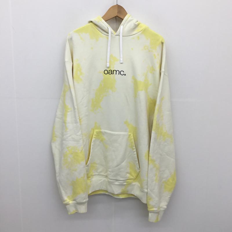 オーエーエムシー OAMC パーカー 長袖 OAMC SPEED CLOUD HOODIE 23E28OAJ36COT00870 L 総柄 X ロゴ、文字 X 刺繍 黄 / イエロー /  メンズ USED 古着 中古 10128705
