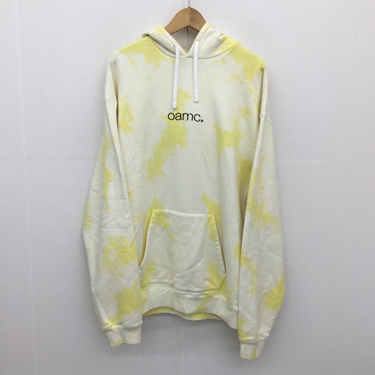 オーエーエムシー OAMC パーカー 長袖 OAMC SPEED CLOUD HOODIE 23E28OAJ36COT00870 L 総柄 X ロゴ、文字 X 刺繍 黄 / イエロー /  メンズ USED 古着 中古 10128705