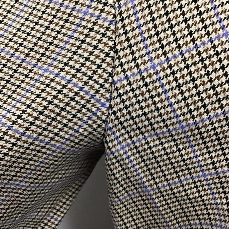 ザラベーシック ZARA BASIC カットソー 長袖 3564 057 756 パールボタン XS チェック ベージュ / ベージュ / X 茶 / ブラウン / X 黒 / ブラック / X 紫 / パープル / レディース USED 古着 中古 10120396