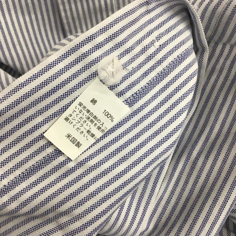 ブルックスブラザーズ BROOKS BROTHERS シャツ、ブラウス 長袖 長袖シャツ カジュアルシャツ カラーシャツ ボタンダウンシャツ ストライプ 白 / ホワイト / X 青 / ブルー / メンズ USED 古着 中古 10111267